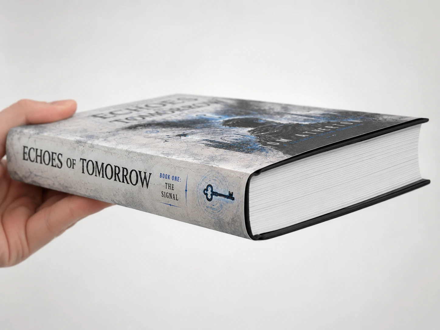 Side view of Echoes of Tomorrow: The Signal hardcover